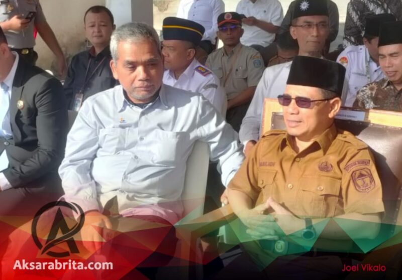 Foto Aslori Ilham kiri manghadiri HUT Bhayangkara ke-79