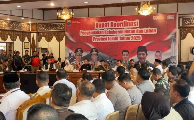 Wawako Azhar Hadiri Rakor Pengendalian Karhutla Provinsi Jambi Tahun 2025