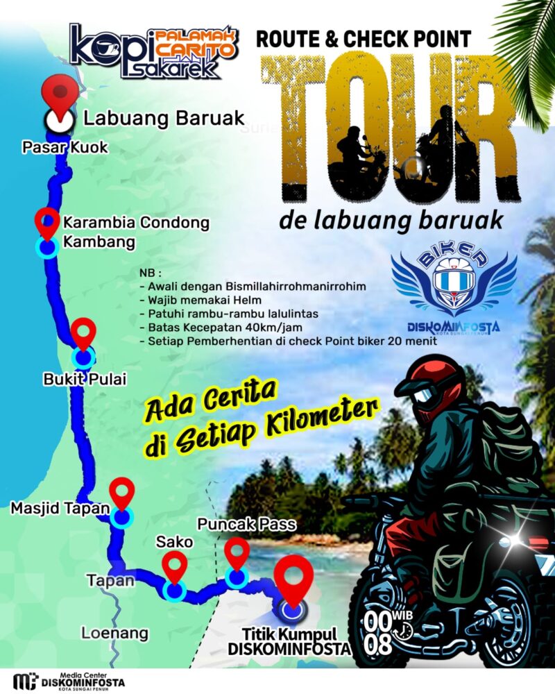 Biker Kopi Sakarek Turing ke Pantai Labuang Baruak