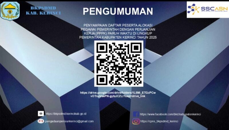 Pengumuman Resmi PPPK PARUH WAKTU Kabupaten Kerinci 