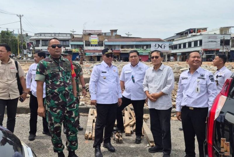 Wako Alfin Pantau Langsung Pembangunan Pasar Modern Sungai Penuh