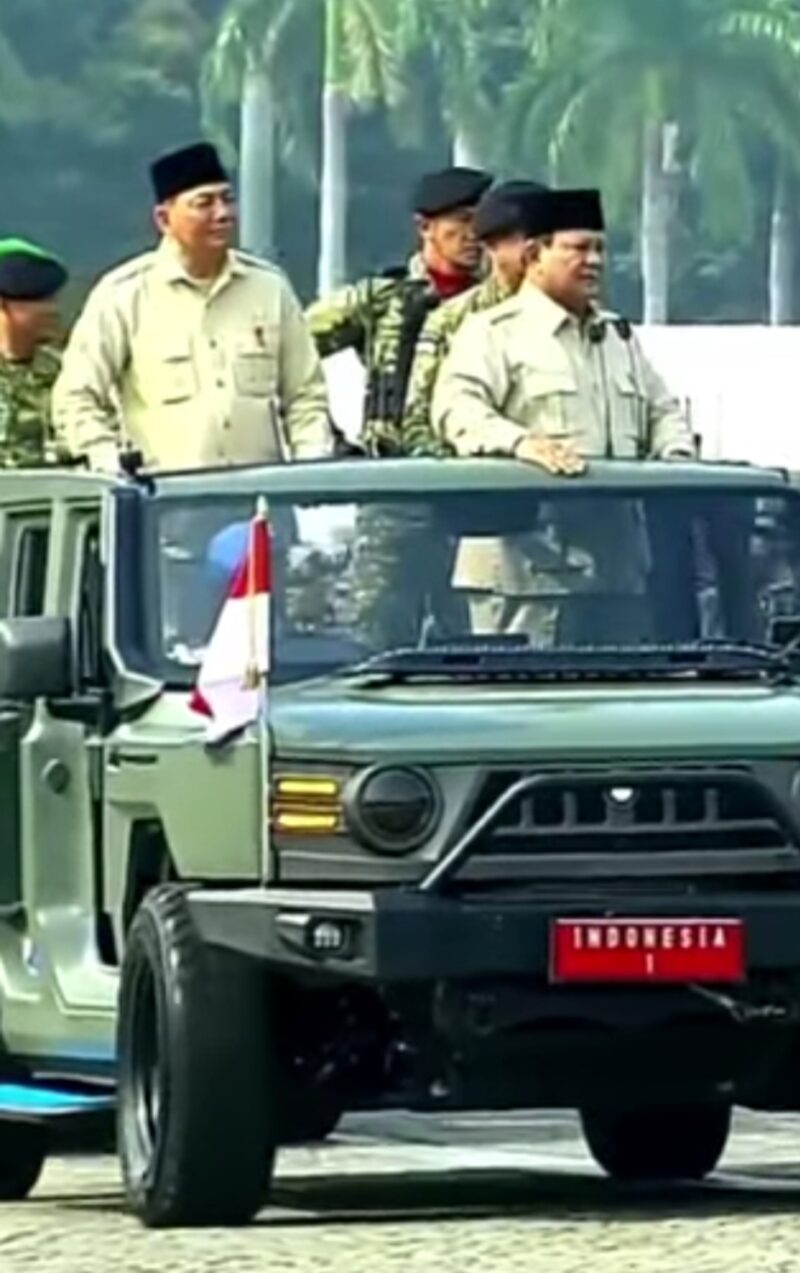Presiden Prabowo dan Menhan Sjafrie Sjamsoeddin hadiri HUT TNI di Monas
