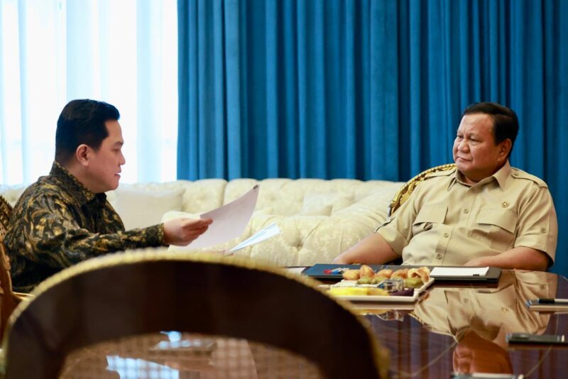 Tiga Arahan Penting yang Diberikan Prabowo ke Erick Thohir. Foto SetkabRI 