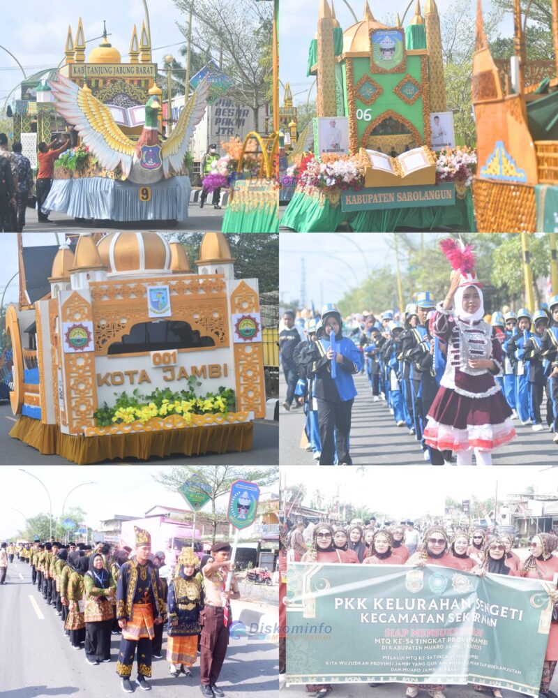 Wabup Muaro Jambi Lepas Pawai Ta’aruf MTQ Provinsi Jambi ke-54. Foto Pemkab Muaro Jambi