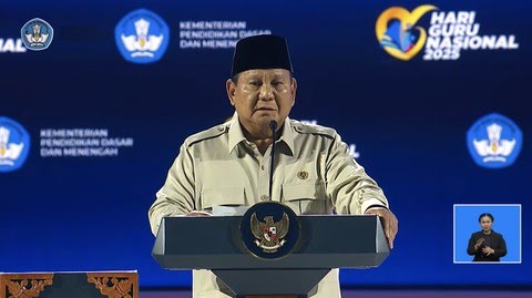 Prabowo: Guru Wajib Tegas, Jangan Takut Anak Pejabat