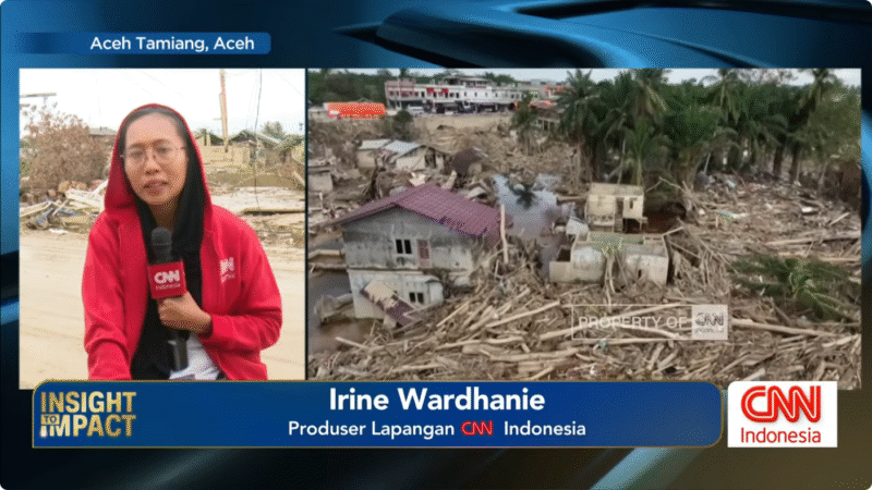 Reporter CNN Indonesia, Irine Wardhanie (Dok. SS Video CNN)