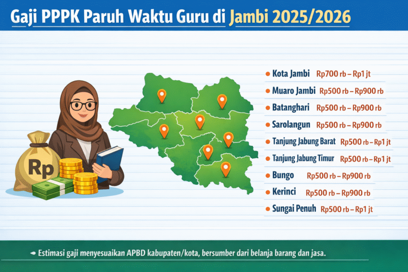Gaji PPPK Paruh Waktu Guru di Provinsi Jambi 2026