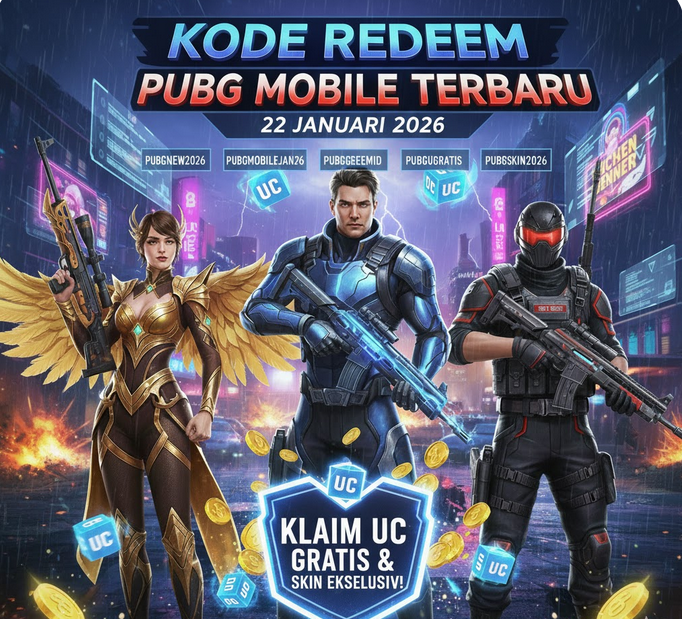 Kode Redeem PUBG Mobile Terbaru UC Gratis dan Skin Eksklusif