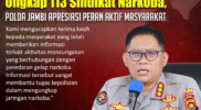 Polda Jambi Bongkar 113 Sindikat Narkoba Januari 2026
