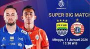 Sekarang Persib vs Persija: Live Streaming Super League 11 Januari 2026