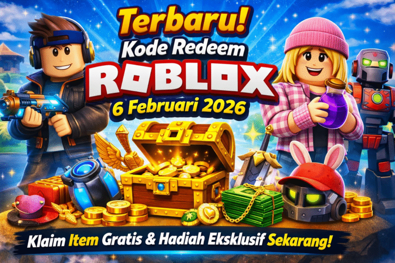 Terbaru! 12 Kode Redeem Roblox 6 Februari 2026 Gratis  
