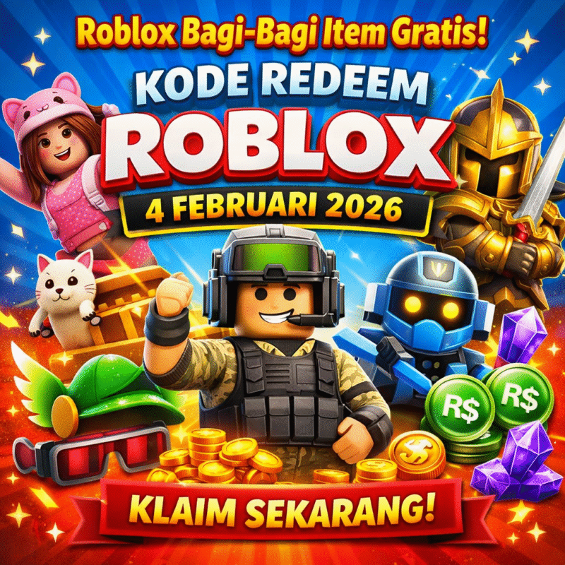 Bagi Kode Redeem Roblox Gratis 4 Februari 2026 Terbaru