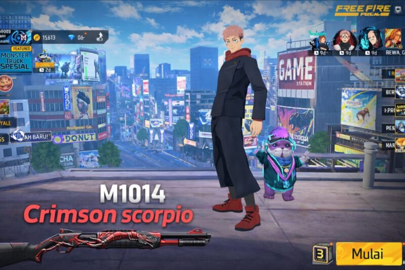 Kode Redeem FF Skin M1014 Crimson Scorpio Februari 2026 
