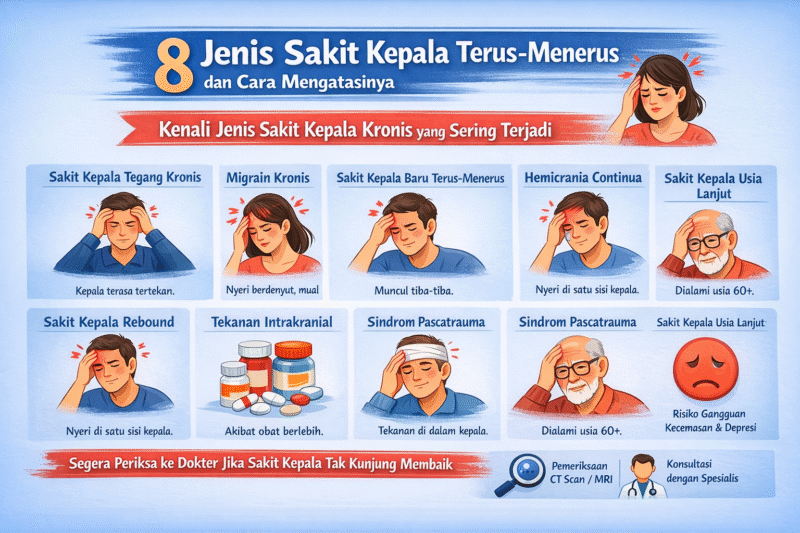 8 Jenis Sakit Kepala Terus-Menerus Ini Penyebabnya