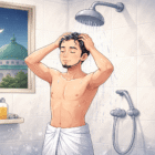 ilustrasi mandi sebelum puasa (Foto Al)