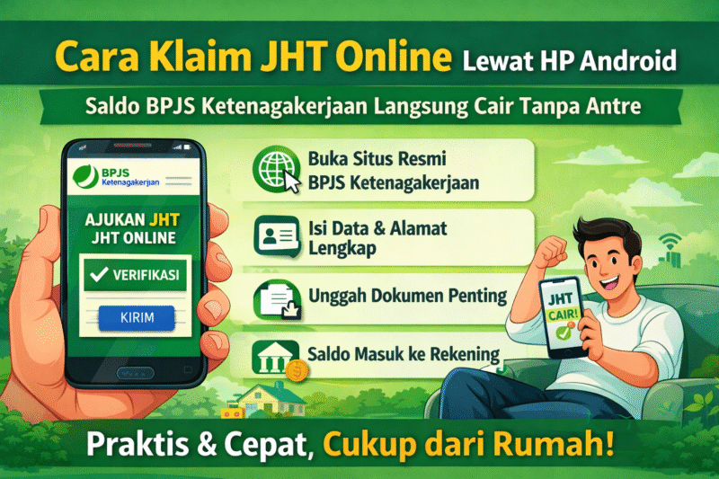 Panduan Lengkap Klaim JHT Online 2026, Cukup Pakai HP 