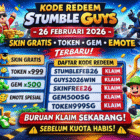 Kode Redeem Stumble Guys Terbaru: Skin & Token Gratis!