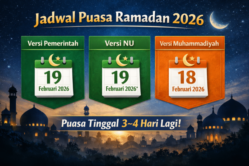 Ramadan 1447 H Segera Tiba: Begini Hitung Mundur Puasa 2026