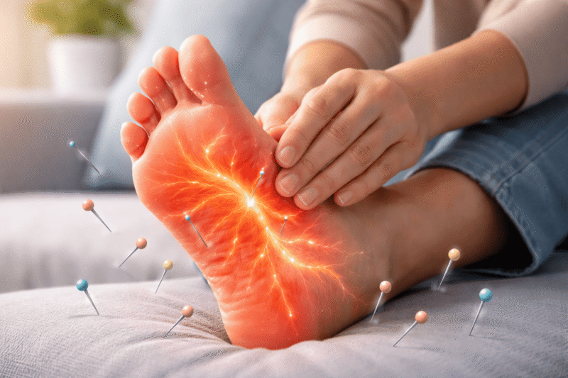 ilustrasi kesemutan di kaki (Foto Al)