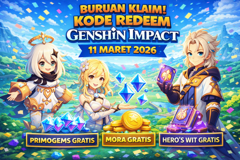 Kode Redeem Genshin Impact 11 Maret 2026, Primogems Gratis