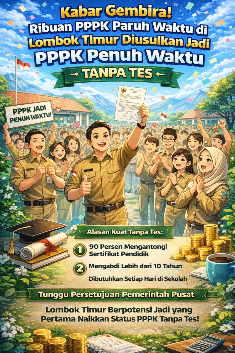 Angin Segar! PPPK Paruh Waktu Tenaga Pendidik Diusulkan Penuh Waktu Tanpa Tes