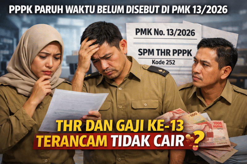 PMK 13/2026 Resmi Terbit! Tapi PPPK Paruh Waktu Belum Jelas Dapat THR dan Gaji ke-13