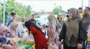 PKK Kabupaten Tanjung Jabung Barat menggelar pasar murah menjelang Idulfitri 1447 Hijriah, Rabu (18/03)