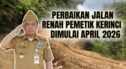 Perbaikan Jalan Ranah Pemetik Kerinci Dimulai April 2026