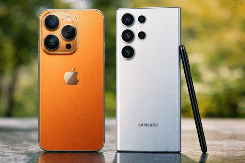 iPhone 17 Pro dan Galaxy S26 Ultra (foto Al)