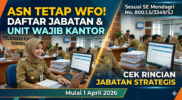 Daftar Lengkap Jabatan ASN Yang Tak Bisa WFH 2026