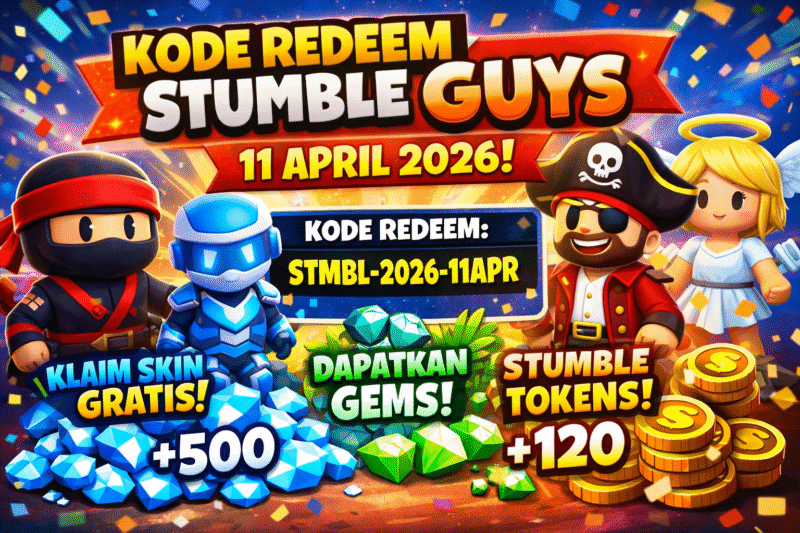 Kode Redeem Stumble Guys 11 April 2026: Klaim Skin Gratis, Gems, dan Stumble Tokens Sekarang!