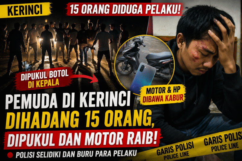 Pemuda di Kerinci Dihadang 15 Orang, Dipukul dan Motor Raib