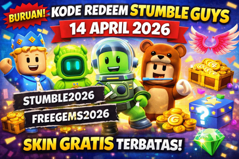 Auto Menang! Kode Redeem Stumble Guys 14 April 2026 Terbaru