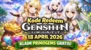 Update Kode Genshin 18 April 2026 Banyak Primogems Gratis