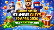 kode redeem Stumble Guys, Stumble Guys 19 April 2026, kode Stumble terbaru, redeem Stumble hari ini, skin gratis Stumble Guys, hadiah Stumble Guys, update Stumble Guys 2026, kode Stumble aktif