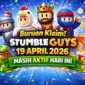 kode redeem Stumble Guys, Stumble Guys 19 April 2026, kode Stumble terbaru, redeem Stumble hari ini, skin gratis Stumble Guys, hadiah Stumble Guys, update Stumble Guys 2026, kode Stumble aktif