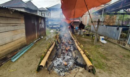 Antusias! Warga Koto Baru Melemang Menyambut Kenduri Sko