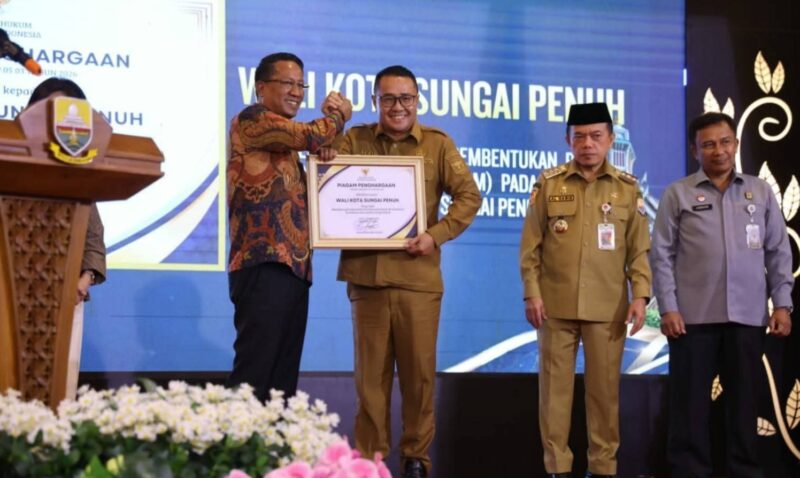 Lagi-Lagi Pemkot Sungai Penuh Raih Penghargaan Menteri Hukum