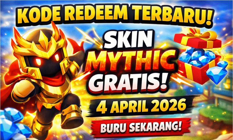 Kode Redeem Stumble Guys 4 April 2026: Skin Gratis dari Common hingga Mythic!