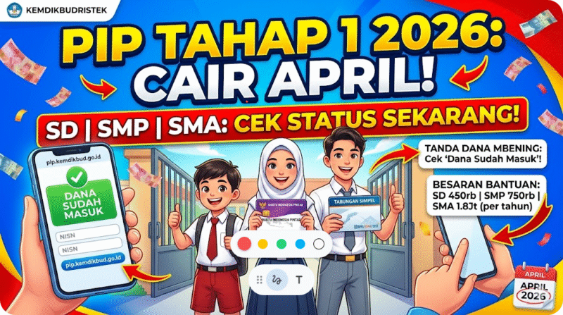 Kabar Baik! PIP Tahap 1 Cair April, Ini Rinciannya