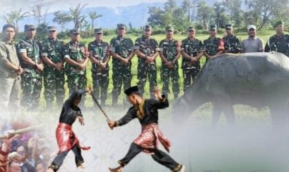 Wujud Kepedulian, TNI Koto Baru Serahkan Kerbau untuk Untuk Kenduri Sko