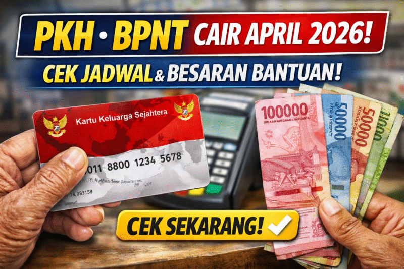 Bansos PKH dan BPNT mulai cair April 2026 tahap 2. Cek jadwal penyaluran, besaran bantuan, dan cara cek penerima terbaru di sini.