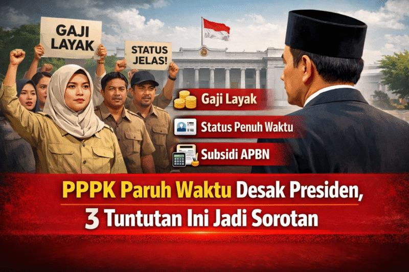 PPPK Paruh Waktu Desak Presiden 3 Tuntutan Ini Jadi Sorotan