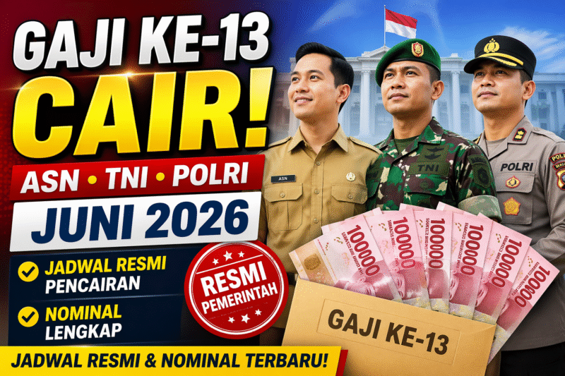 Gaji ke-13 ASN TNI dan Polri Cair 2026 Ini Jadwalnya?