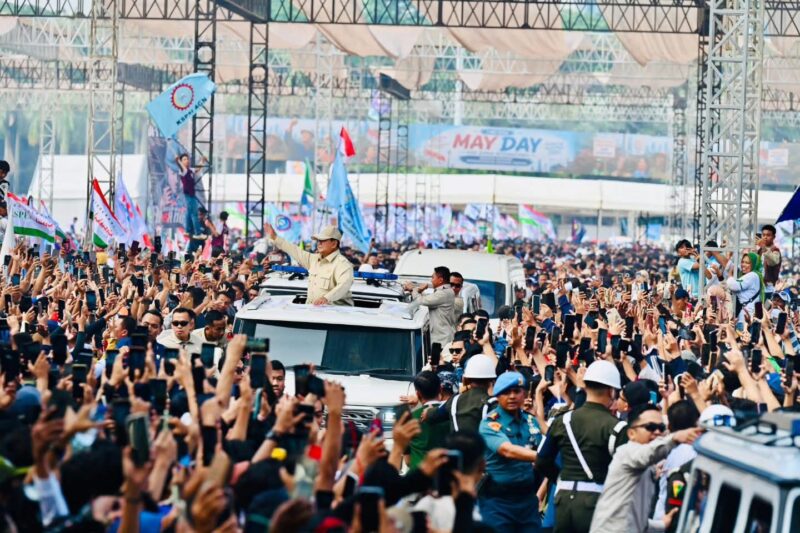 May Day 2026 di Monas, Prabowo Tegaskan Komitmen Bela Buruh