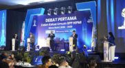 debat perdana calon Ketua Umum Badan Pengurus Pusat (BPP) HIPMI periode 2026–2029, Sabtu (9/5/2026)