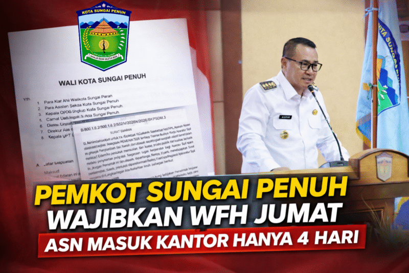 ASN Sungai Penuh Masuk Kantor Hanya 4 Hari