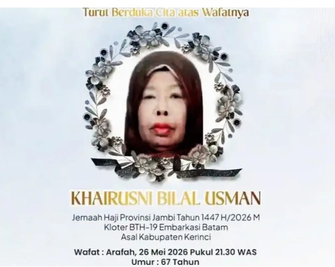 Sesak Napas, Jemaah Haji Asal Kerinci Wafat di Tanah Suci