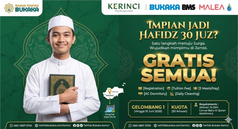 PLTA KMH Kerinci Hadirkan Beasiswa Hafidz Full Gratis