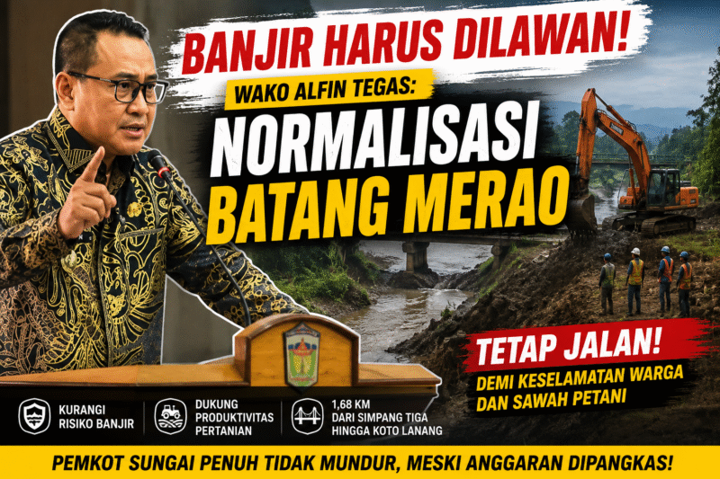 Alfin: Kepentingan Warga diutamakan, Normalisasi Batang Merao Lanjut!